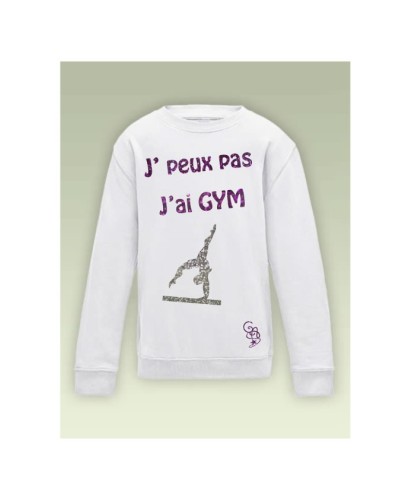 sweat jpeux pas j'ai gym personnalisé