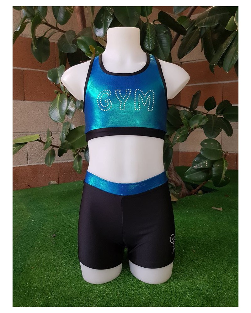 Ensemble Short et Brassière lily B " GYM " en strass