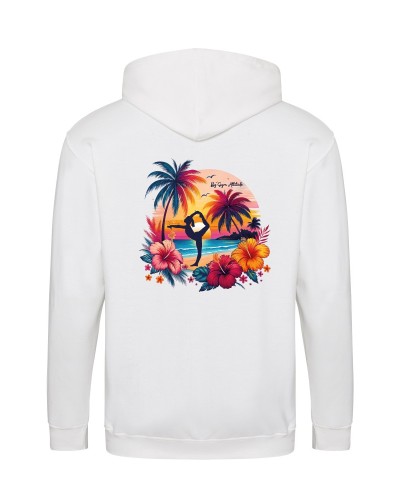 Sweat Gymnastique Summer Palmier Blanc