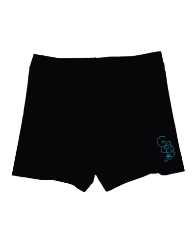Short noir GYM couleurs et strass