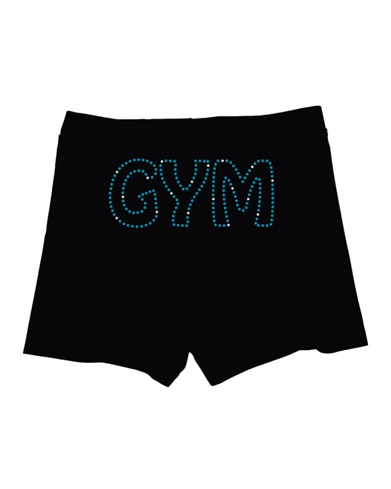 Short noir GYM couleurs et strass