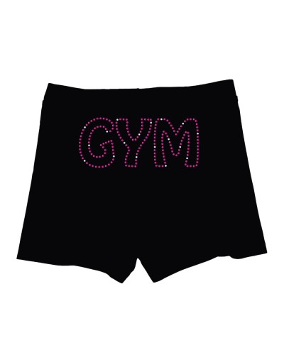 Short noir GYM couleurs et strass