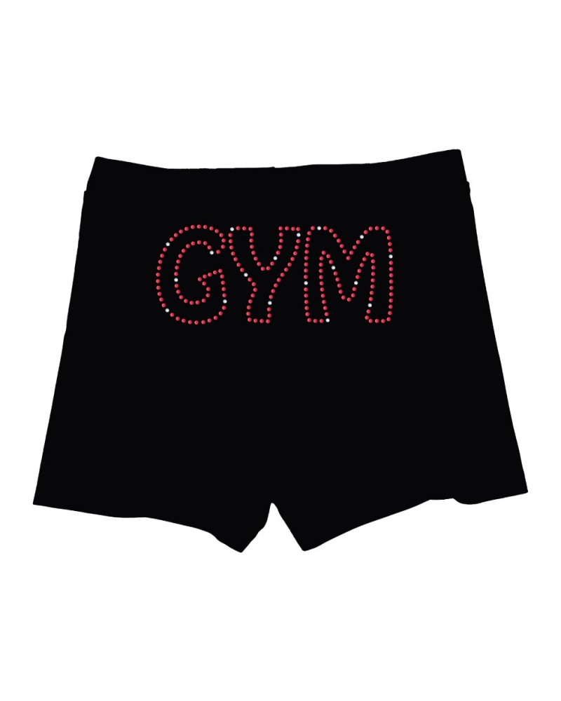 Short noir GYM couleurs et strass