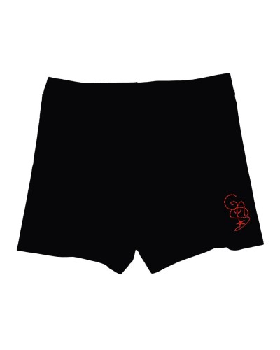 Short noir GYM couleurs et strass