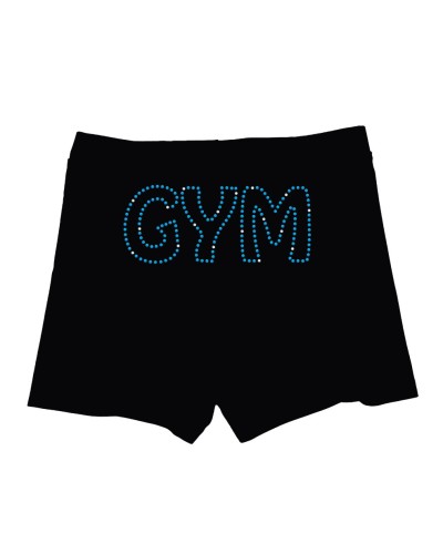 Short noir GYM couleurs et strass