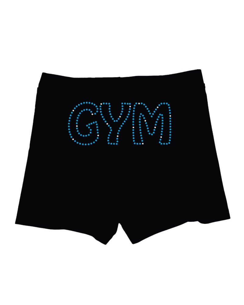 Short noir GYM couleurs et strass