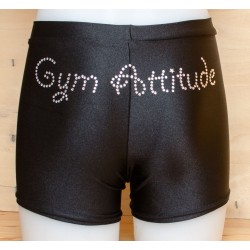 Short noir strass Gym Attitude cristal