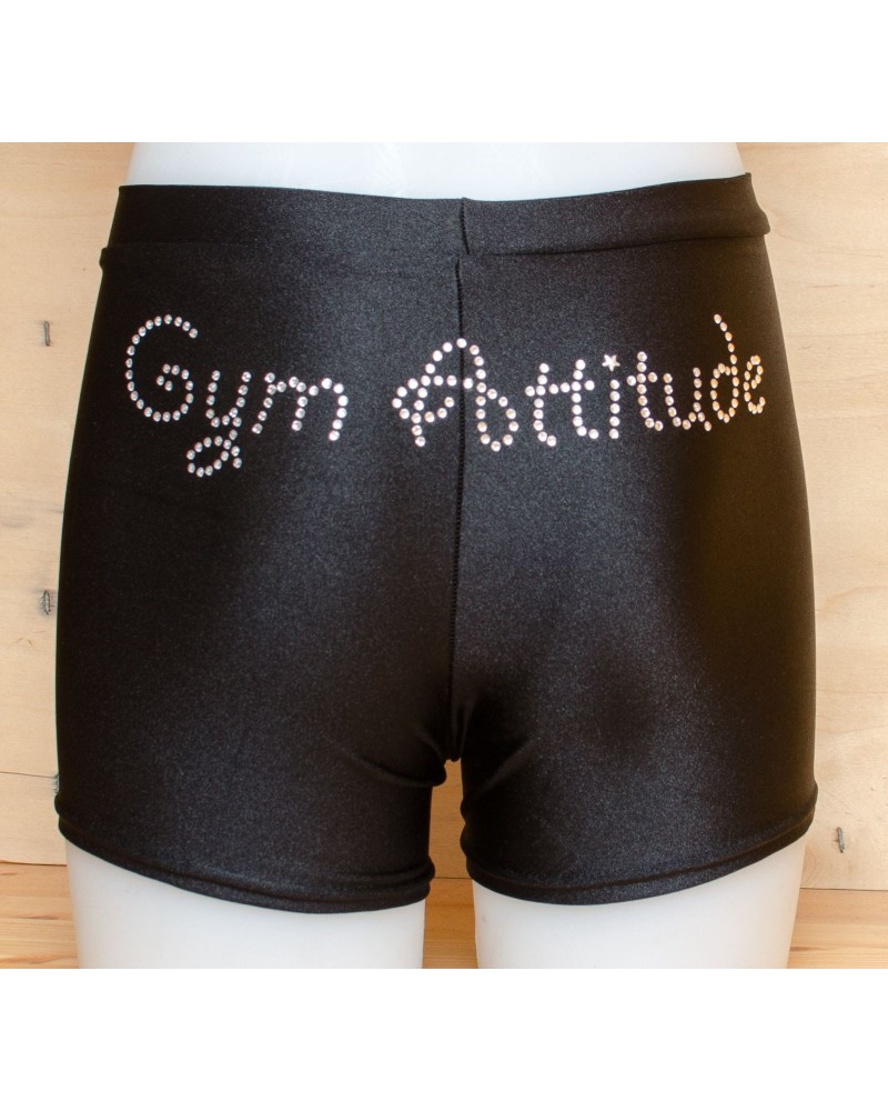 Short noir strass Gym Attitude cristal