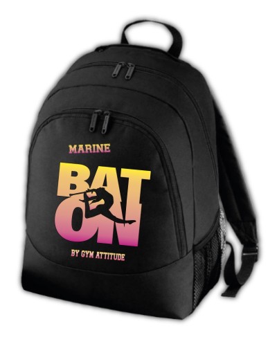Sac à dos avec motif BATON et personnalisé au  prénom