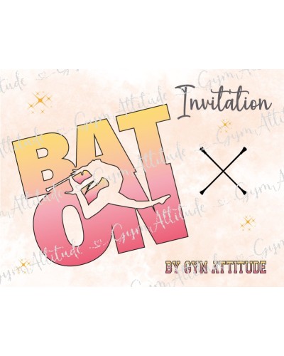 Invitation anniversaire TWIRLING BATON
