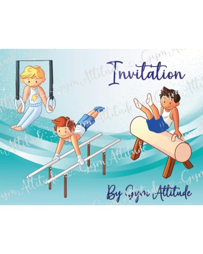 Invitation anniversaire GAM - gymnastique artistique masculine