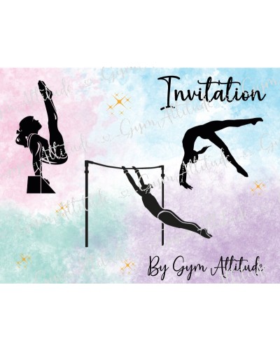 Invitation anniversaire GYMNASTE