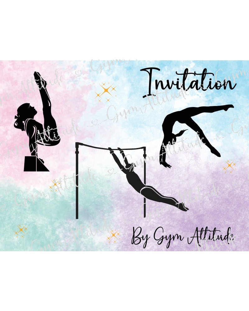 Invitation anniversaire GYMNASTE