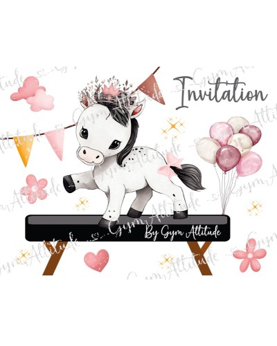 Invitation anniversaire BABY/MINI GYMNASTE