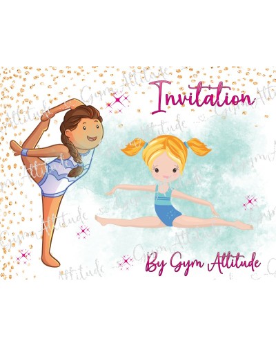 Invitation anniversaire GYMNASTE