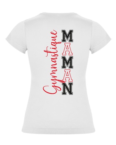 Tshirt Blanc Maman GYMNASTIQUE