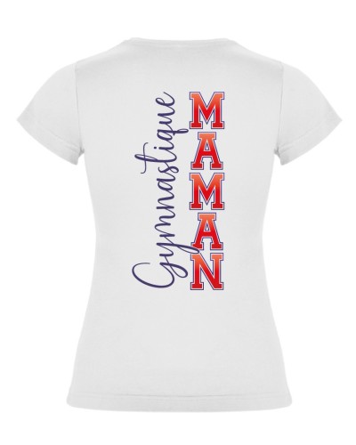 Tshirt Blanc Maman GYMNASTIQUE