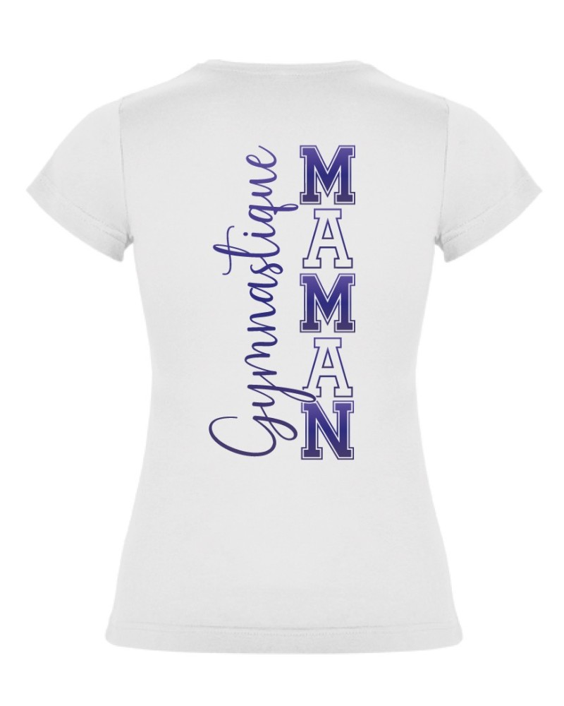 Tshirt Blanc Maman GYMNASTIQUE