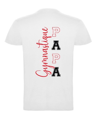 Tshirt Blanc Papa GYMNASTIQUE