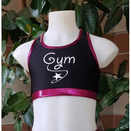 Brassière noir et rasberry Gym