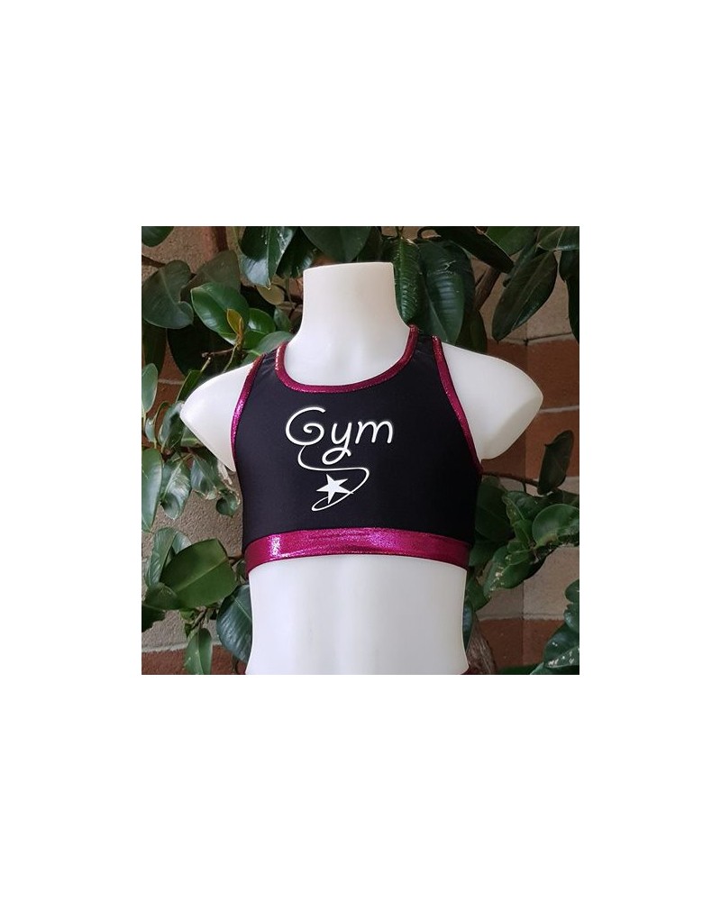 Brassière noir et rasberry Gym
