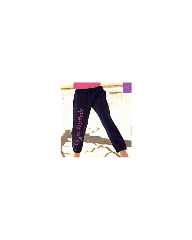 Pantalon Noir et violet pailleté