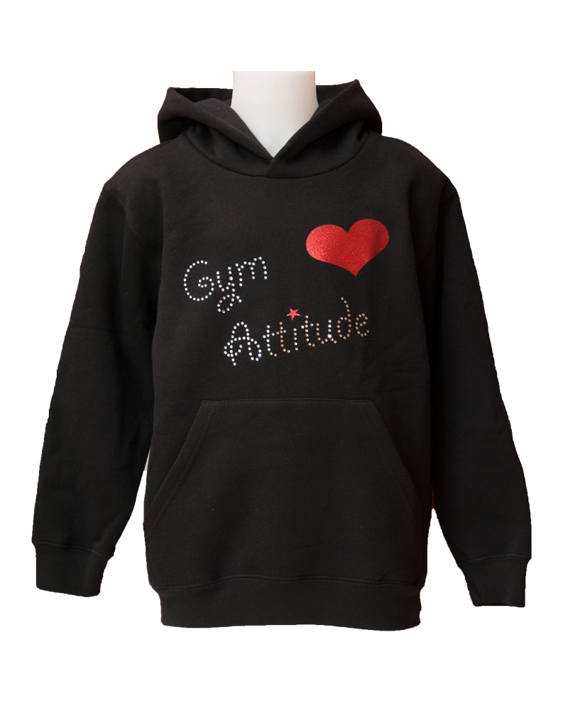 Sweat noir strass love
