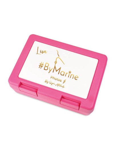 Boîte à goûter fille Gym attitude personnalisée | Edition Marine Photos | Cadeau fille gym