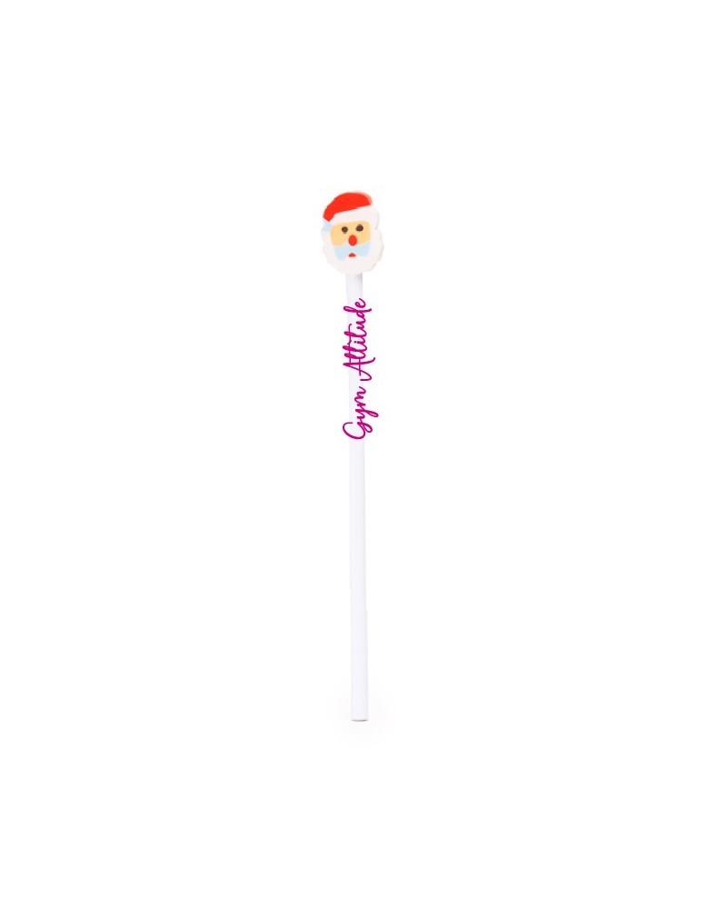 Crayon à papier + gomme Père Noël Gym Attitude