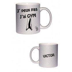 Mug pailleté turquoise Garçon